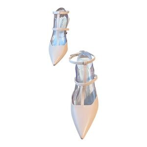 TEAXUI Nude T‑Strap Slingback Kitten Heel‎ Pumps Size 9